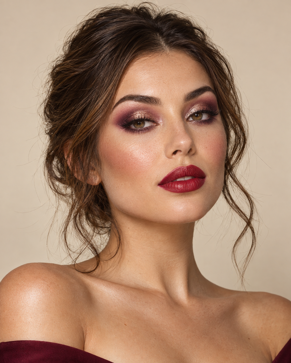 Referencia visual de maquillaje de tendencias y redes